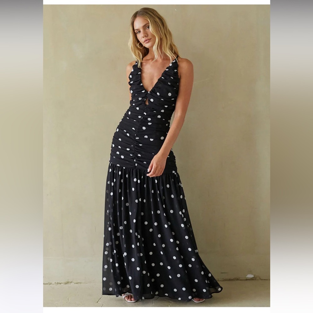 American Threads Tansy Ruched Maxi Dress